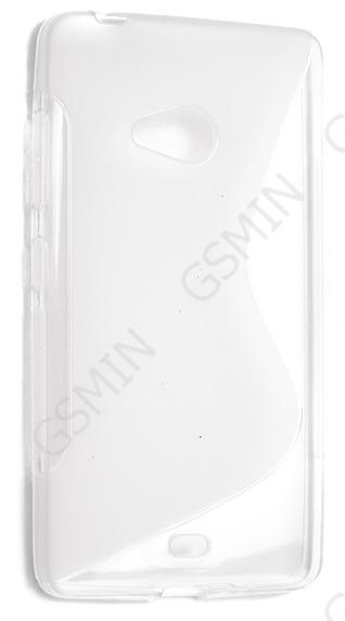 фото Чехол силиконовый для microsoft lumia 540 dual sim s-line tpu (прозрачно-матовый) hrs