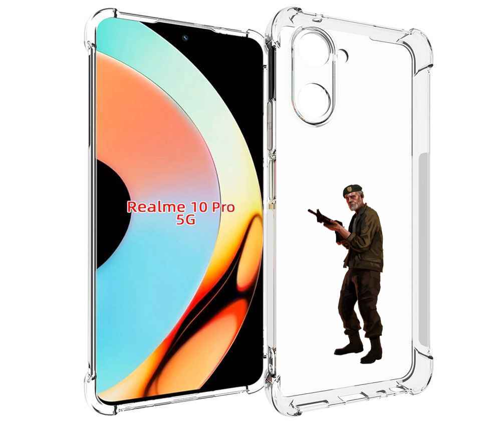 

Чехол бампер MyPads Left-4-Dead-2 для Realme 10 Pro противоударный, Прозрачный, Tocco