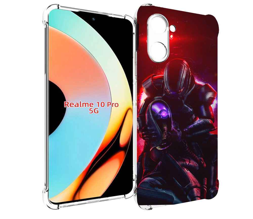 

Чехол бампер MyPads Mass Effect для Realme 10 Pro противоударный, Прозрачный, Tocco