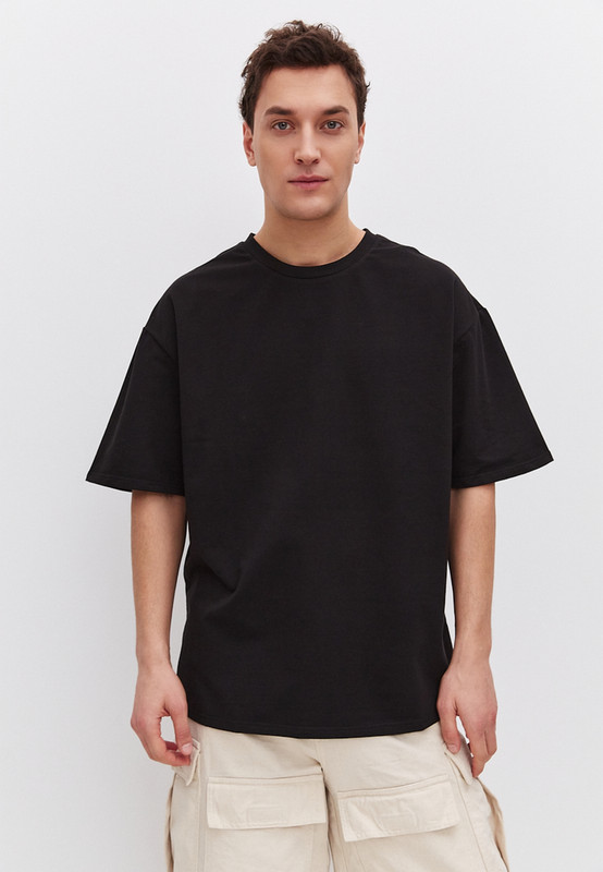 

Футболка мужская ZAVI oversize черная 54-56 RU, Черный, oversize
