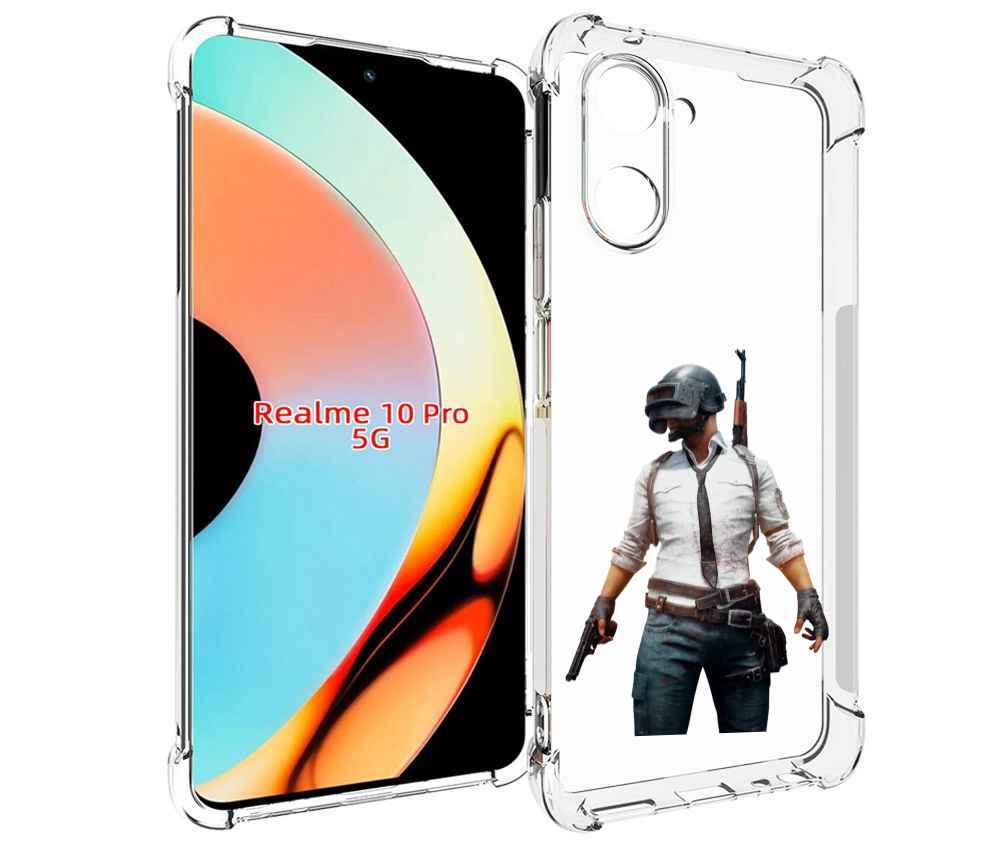 

Чехол бампер MyPads PUBG-2 для Realme 10 Pro противоударный, Прозрачный, Tocco