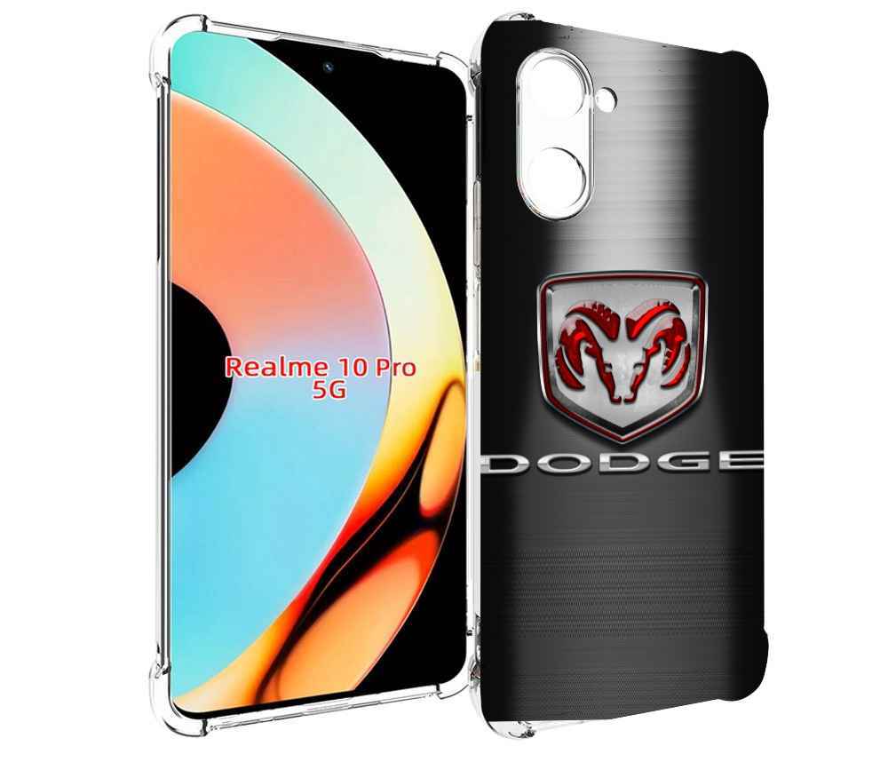 

Чехол бампер MyPads dodge додж 1 мужской для Realme 10 Pro проти..., Прозрачный, Tocco