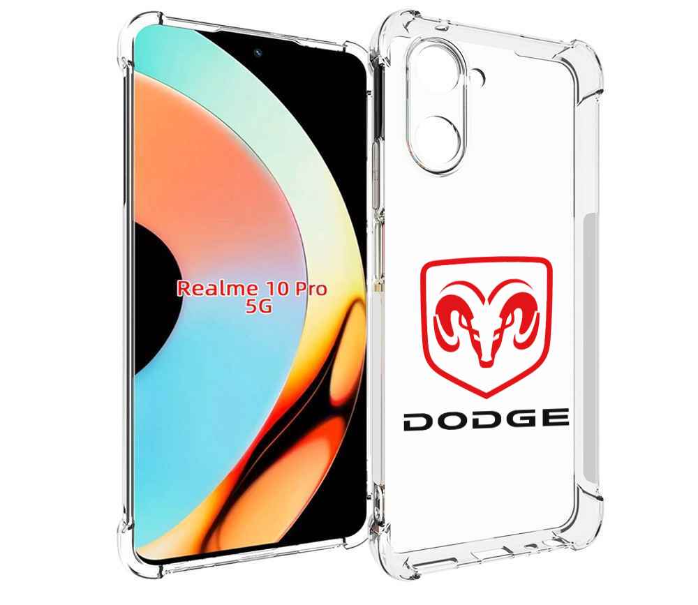 

Чехол бампер MyPads dodge-2 мужской для Realme 10 Pro противоуда..., Прозрачный, Tocco