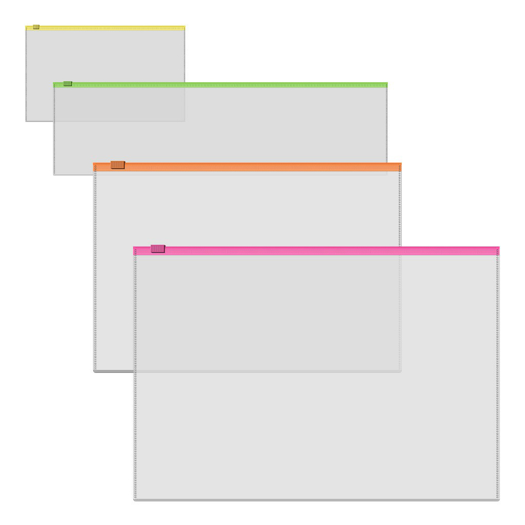 

Zip-пакет на молнии ErichKrause Fizzy Clear Neon 4 шт