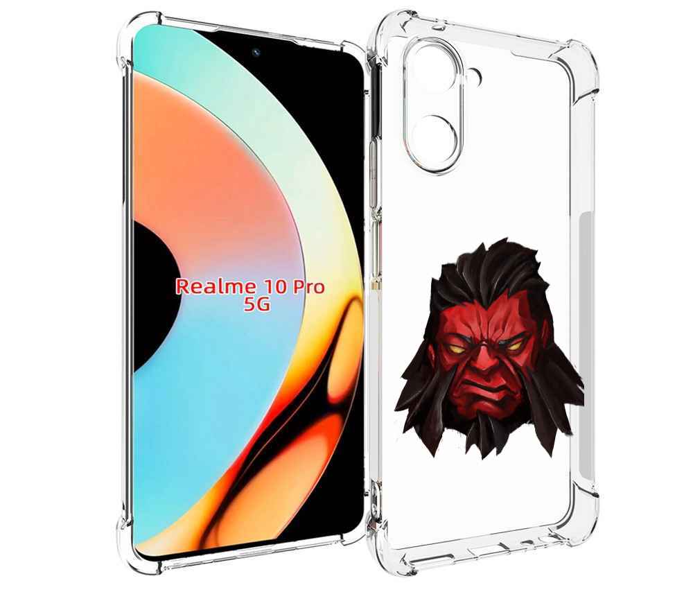 Чехол бампер MyPads dota-2-axe для Realme 10 Pro противоударный