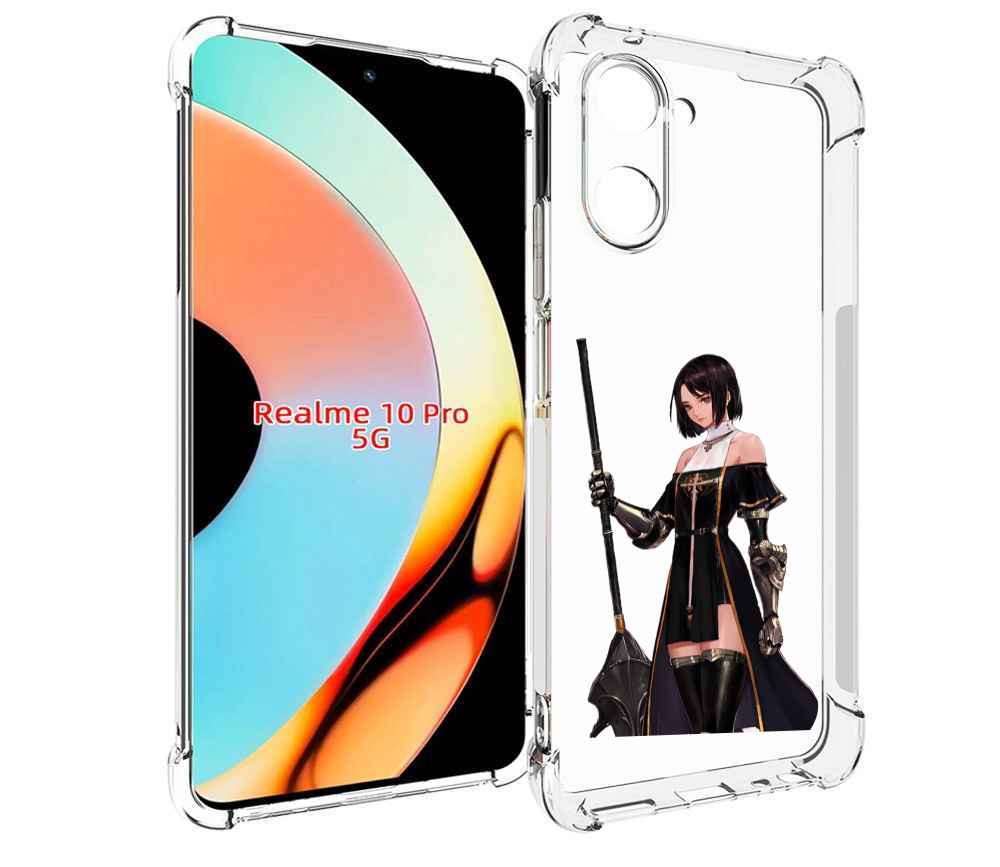 

Чехол бампер MyPads dungeon-fighter для Realme 10 Pro противоуда..., Прозрачный, Tocco