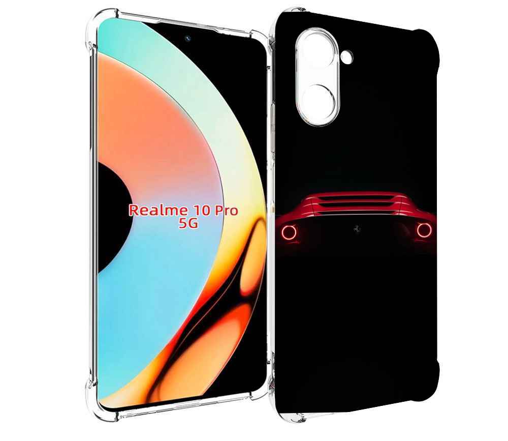 

Чехол бампер MyPads ferrari феррари 1 для Realme 10 Pro противоу..., Прозрачный, Tocco