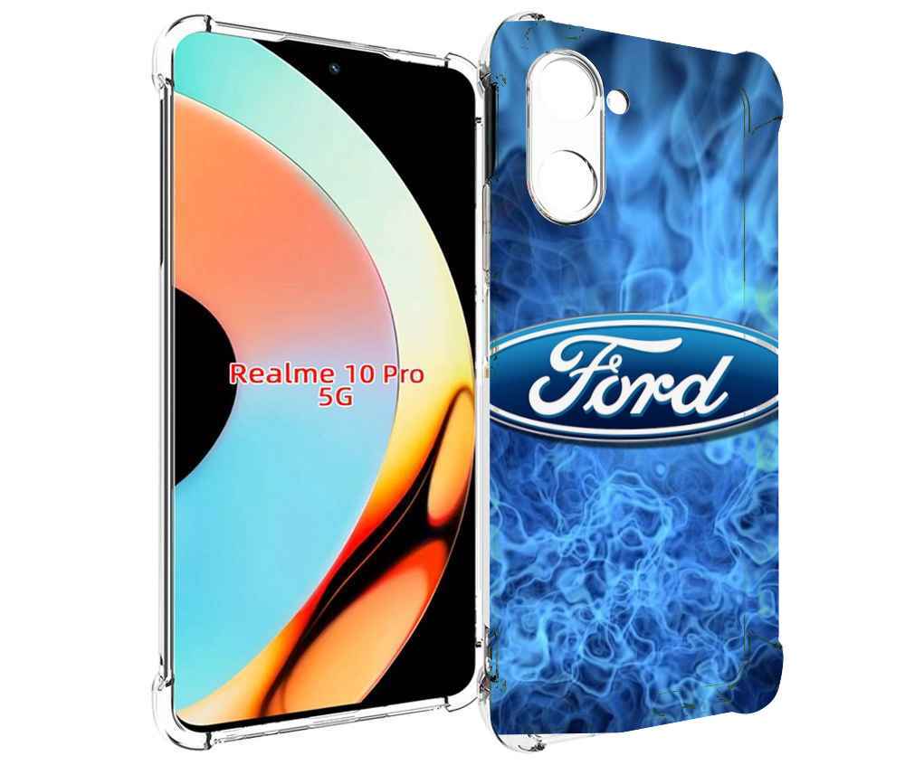 

Чехол бампер MyPads ford-форд-22 м для Realme 10 Pro противоударный, Прозрачный, Tocco