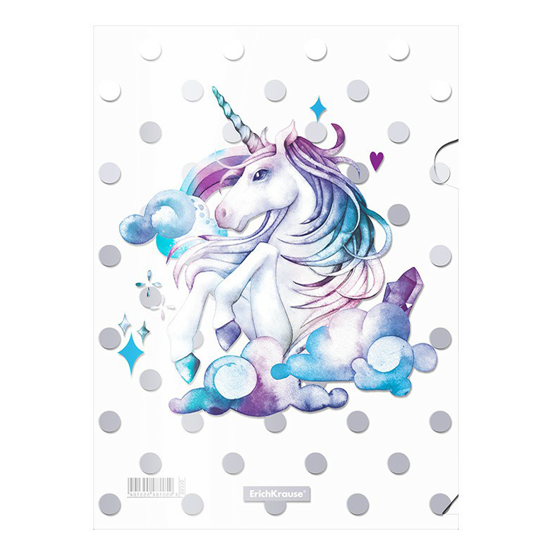 Папка-уголок 20 листов A4 ErichKrause Dream Unicorn белая