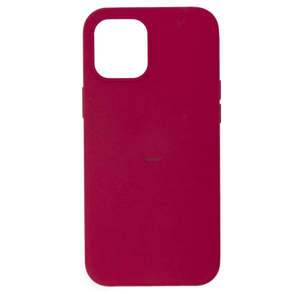 фото Чехол iphone 12 mini silicon сase (с лого), рубиновый nobrand