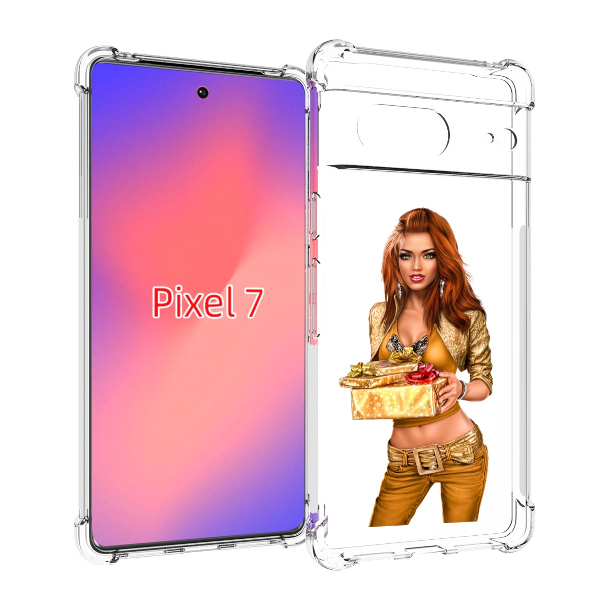 

Чехол Mypads Золотая-Девочка-С-Подарком Женский Для Google Pixel 7, Прозрачный, Tocco