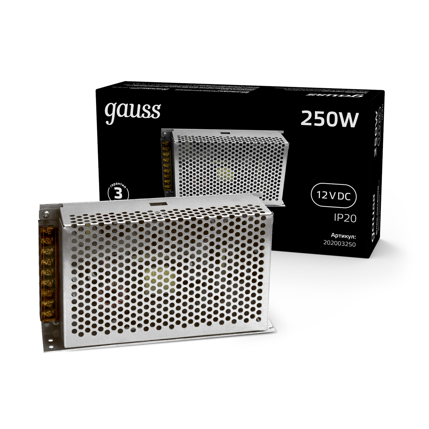 Блок питания Gauss 250W 12V IP20