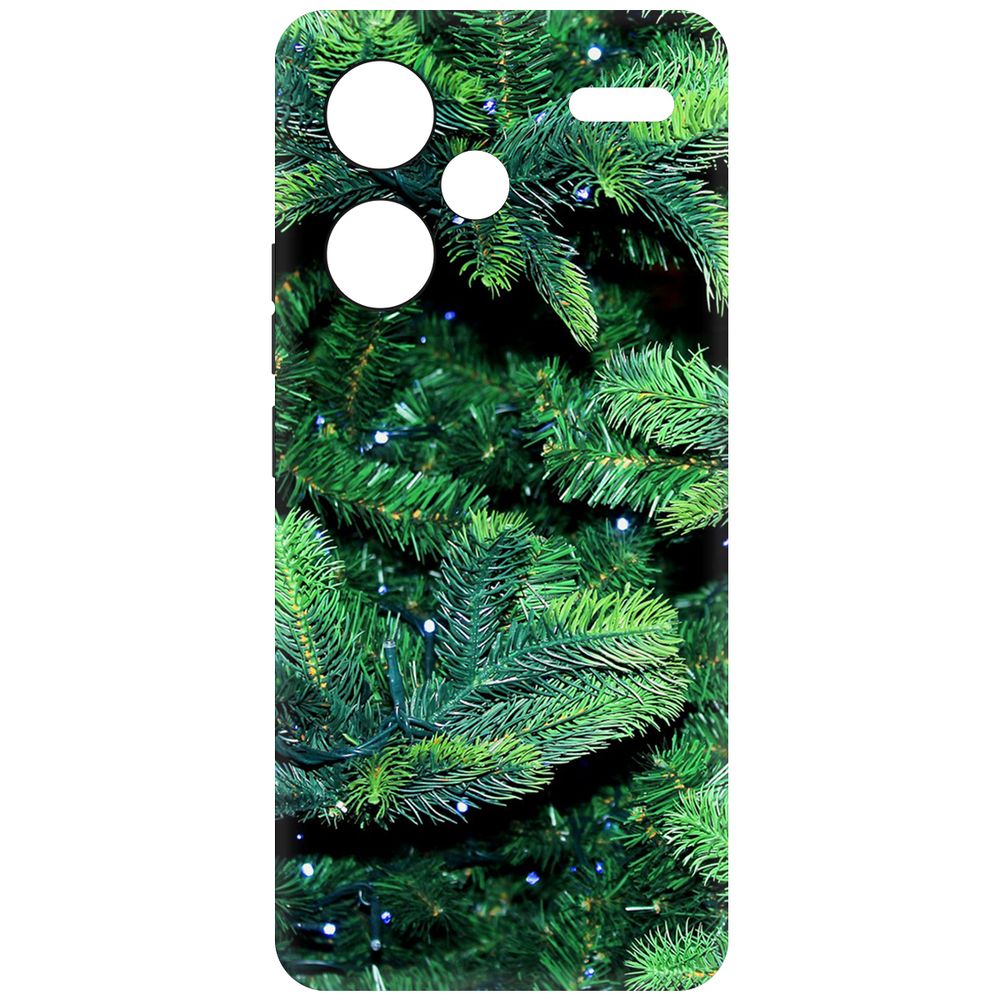 

Чехол-накладка Krutoff Soft Case Еловые лапки для Xiaomi Redmi Note 13 Pro+ 5G черный