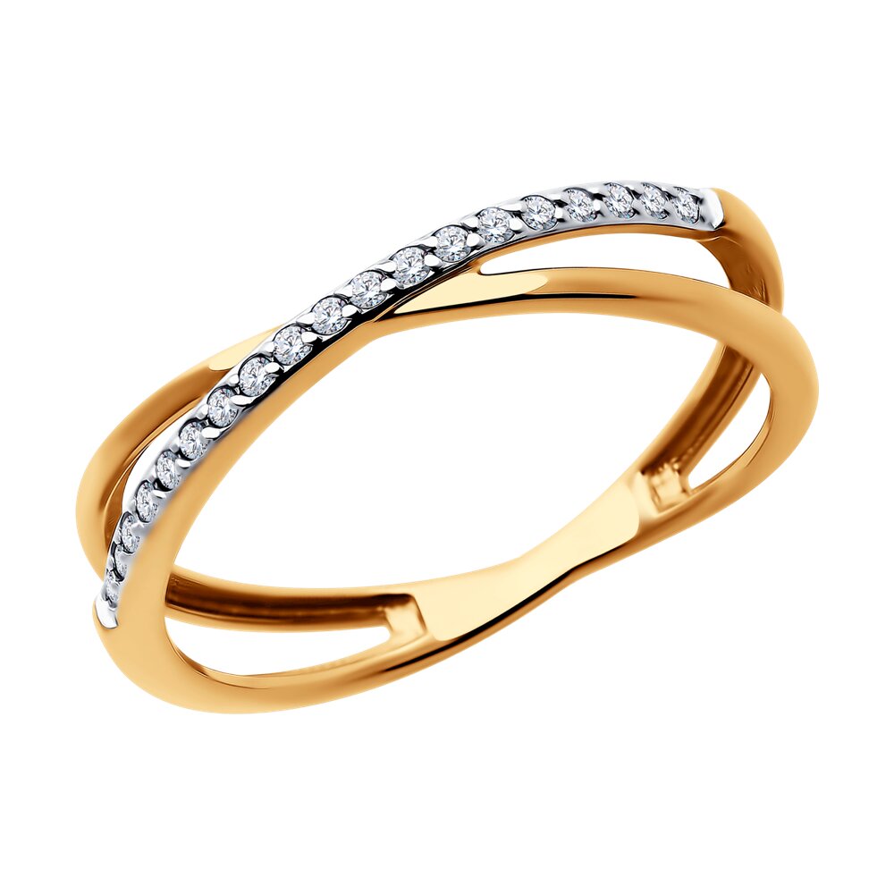 

Кольцо из золота р. 18,5 Diamant 51-110-02192-1, фианит, 51-110-02192-1