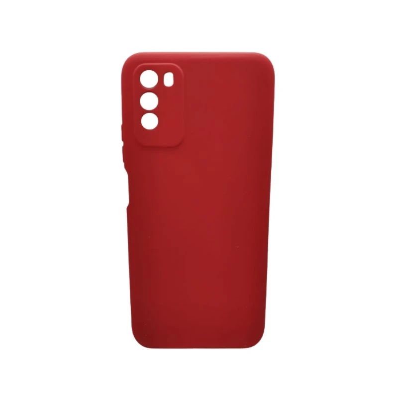 фото Чехол silicone cover с защитой камеры xiaomi poco m3 (красный)