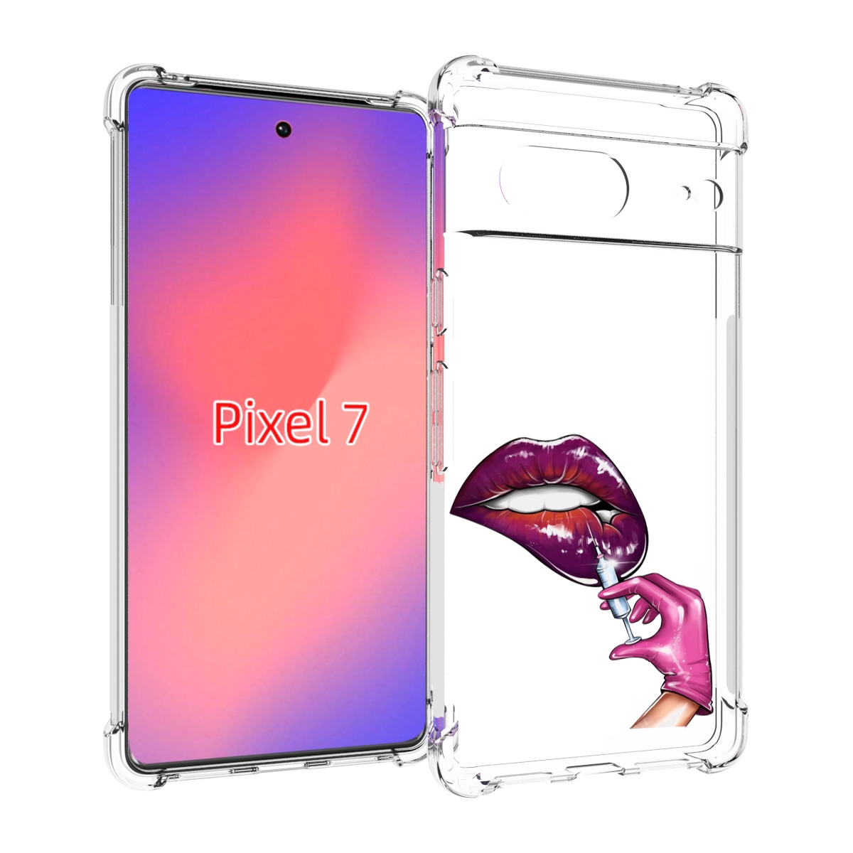 

Чехол Mypads Качаем-Губы Для Google Pixel 7, Прозрачный, Tocco