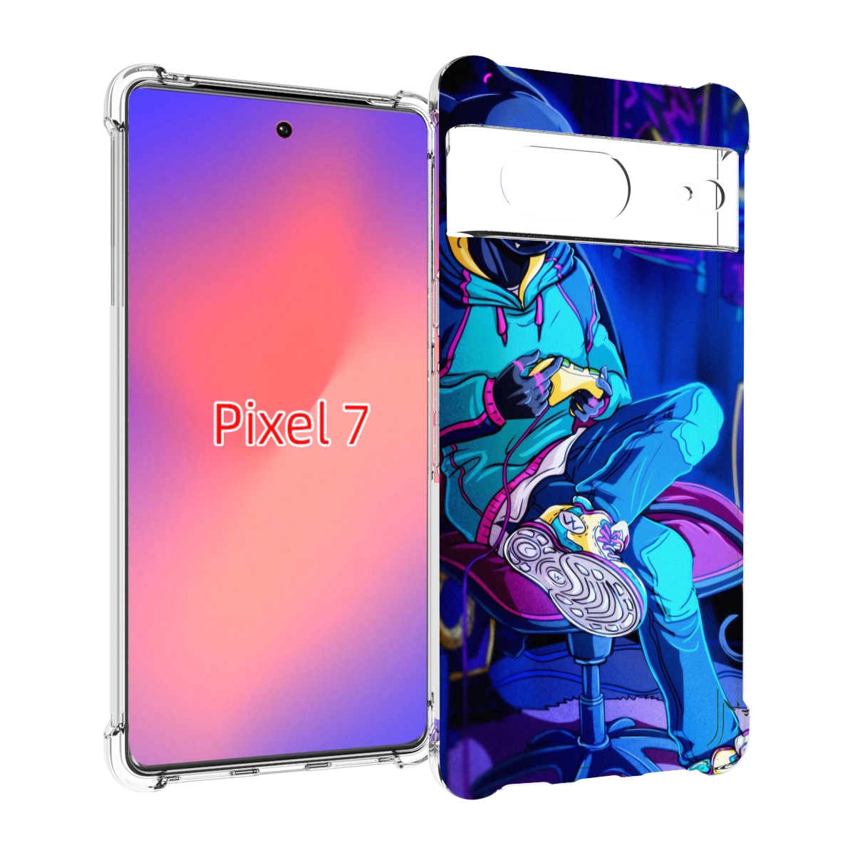 

Чехол Mypads Киберпанк Игрок Для Google Pixel 7, Прозрачный, Tocco