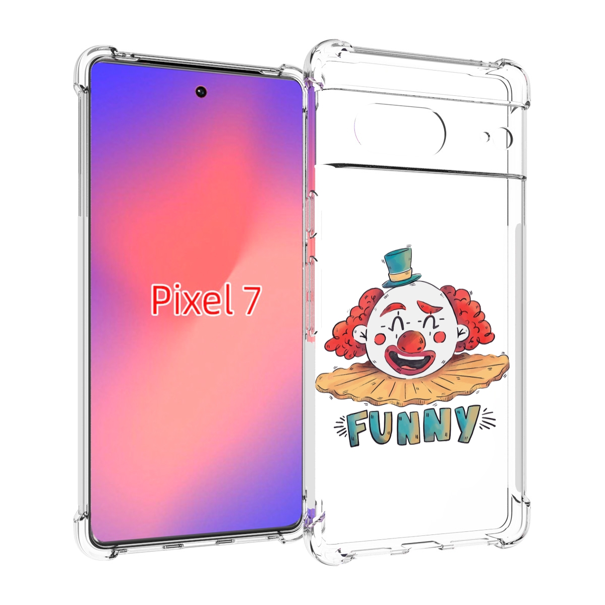 

Чехол Mypads Клоун-Смешной Для Google Pixel 7, Прозрачный, Tocco
