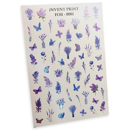 

Фольгированный слайдер iNVENT PRiNT №FOiL-081 Цветы. Бабочки. Веточки, Фиолетовый;синий