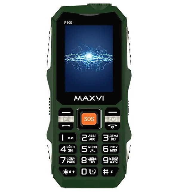 фото Мобильный телефон maxvi p100 green