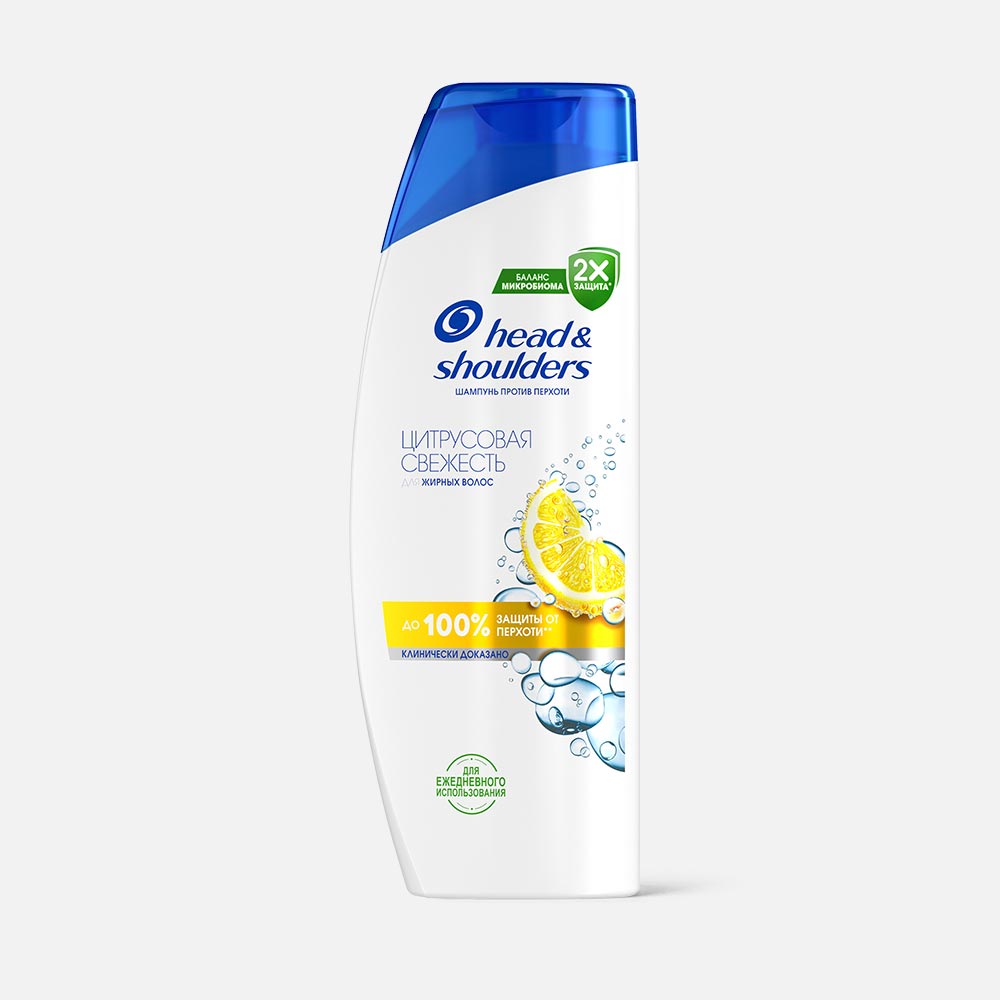 Шампунь Head Shoulders Цитрусовая свежесть для жирных волос 600 мл 1629₽