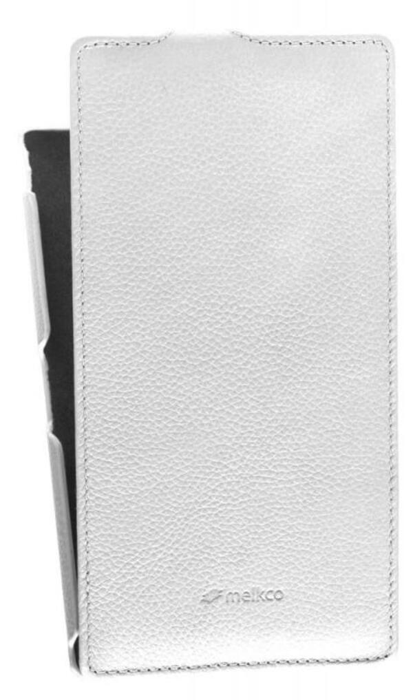 фото Чехол melkco для sony xperia z leather case jacka type (white lc) (53633)