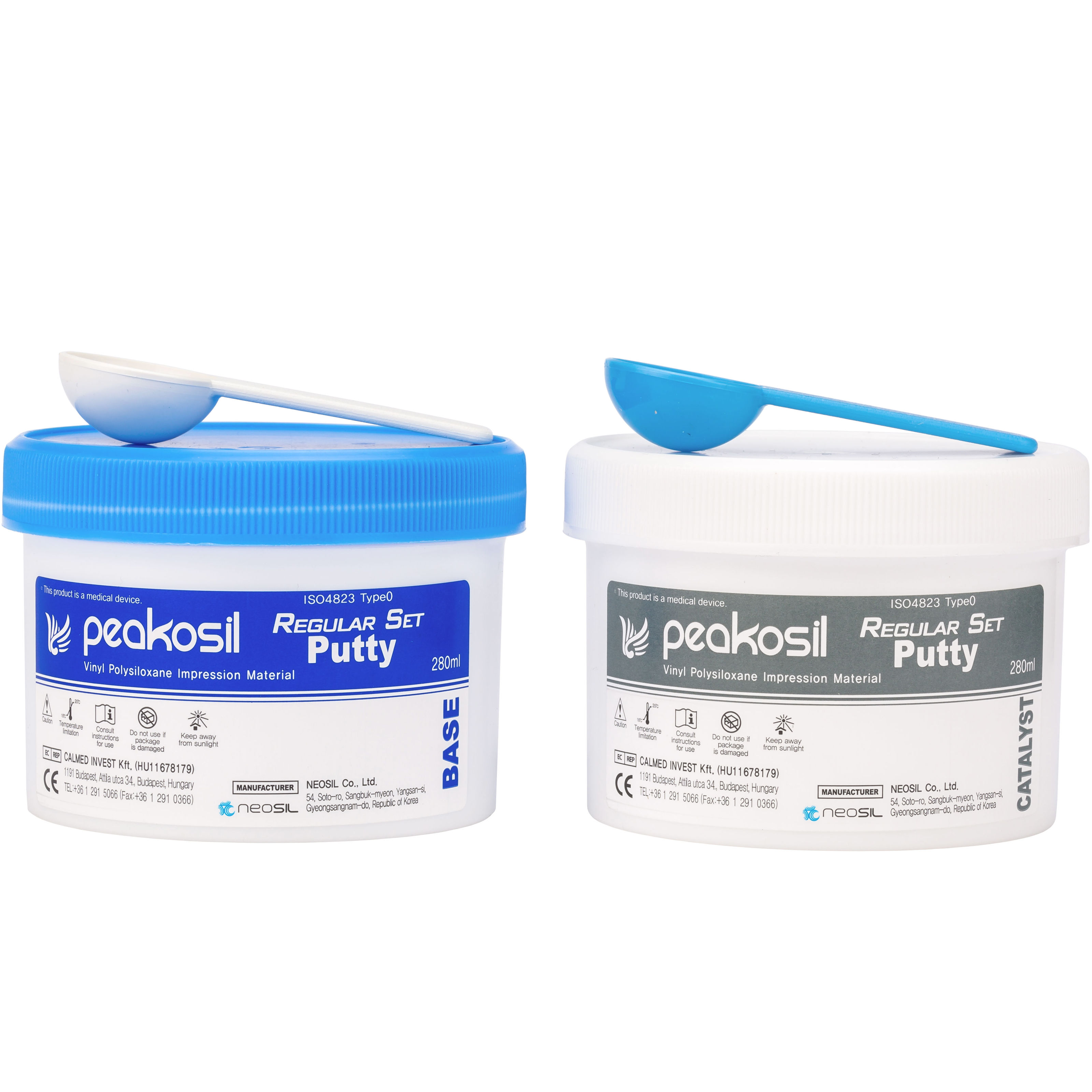 

Слепочная масса PEAKOSIL Putty Regular Set А-силикон очень высокой вязкости 2х280 мл, Синий