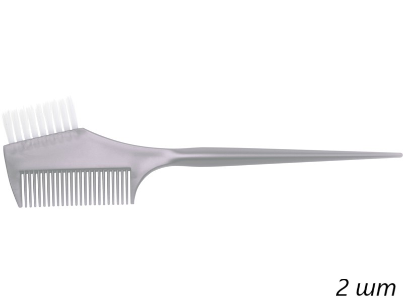 Кисть для окрашивания волос Dewal с расчёской JPP049M-1 серый 2 шт