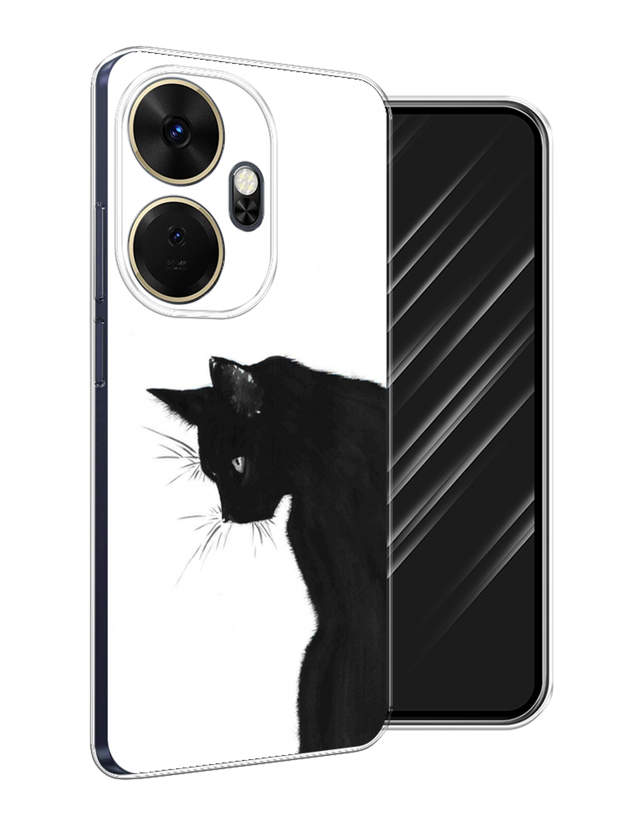 

Чехол Awog на Itel P55 Plus 4G "Black cat", Черный;белый, 3201950-1