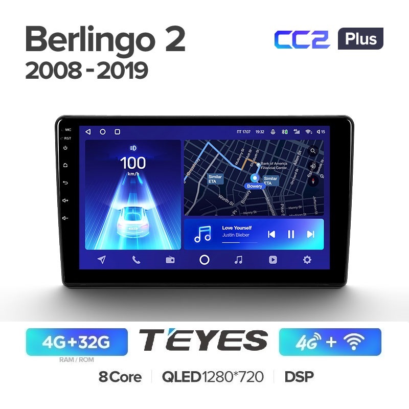 

Магнитола Teyes CC2 Plus 4/32 Citroen Berlingo 2 2008-2019, CC2 Plus
