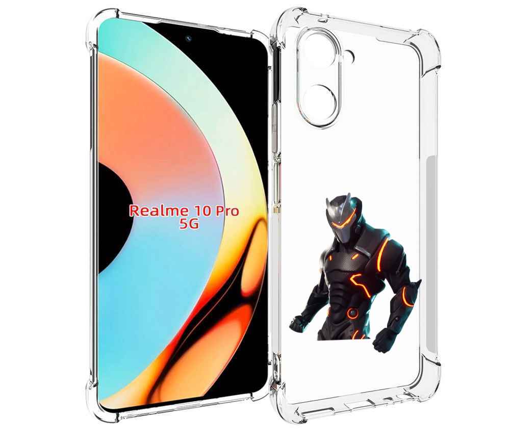 

Чехол бампер MyPads fortnite-1 для Realme 10 Pro противоударный, Прозрачный, Tocco
