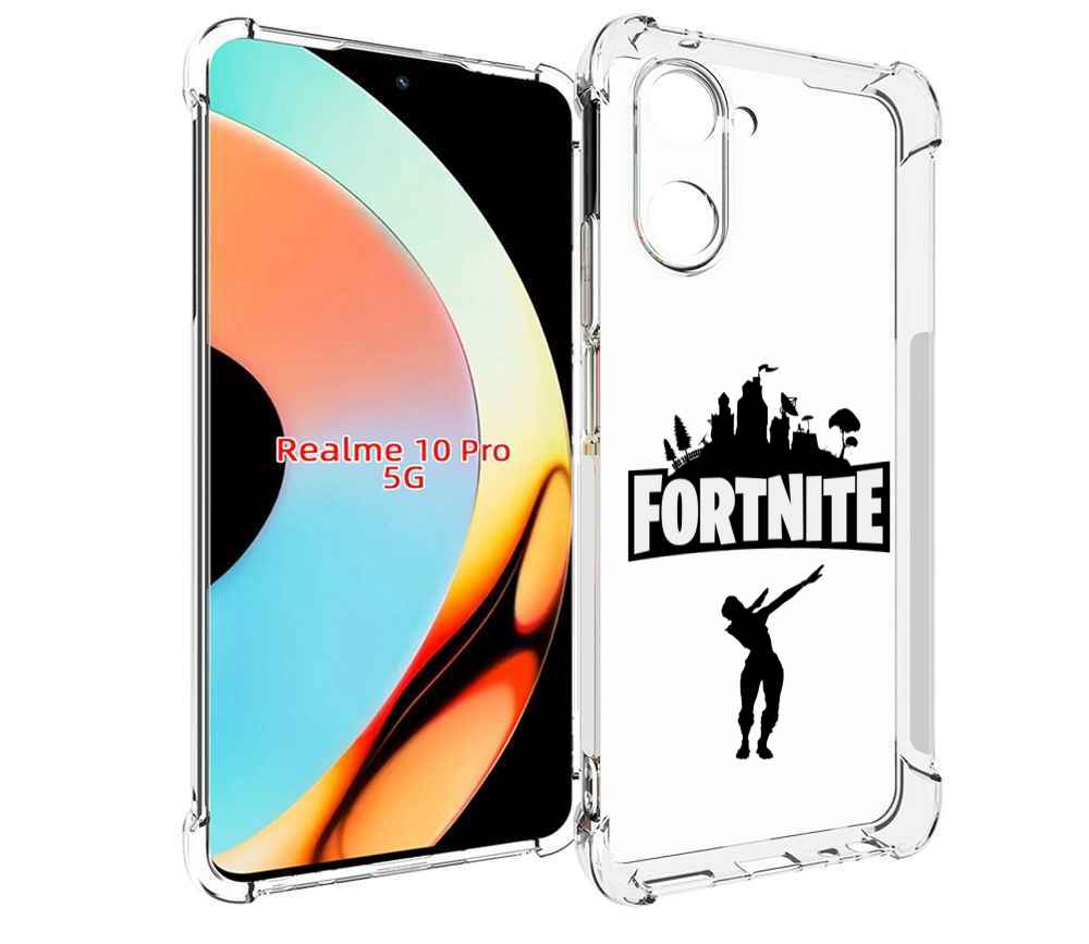 

Чехол бампер MyPads fortnite-2 для Realme 10 Pro противоударный, Прозрачный, Tocco