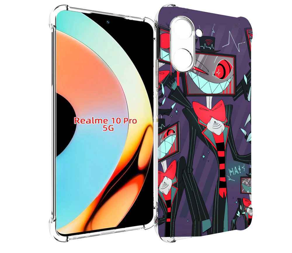 

Чехол бампер MyPads hazbin hotel для Realme 10 Pro противоударный, Прозрачный, Tocco