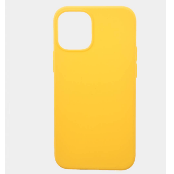 фото Чехол iphone 12 mini silicon сase (с лого), желтый nobrand