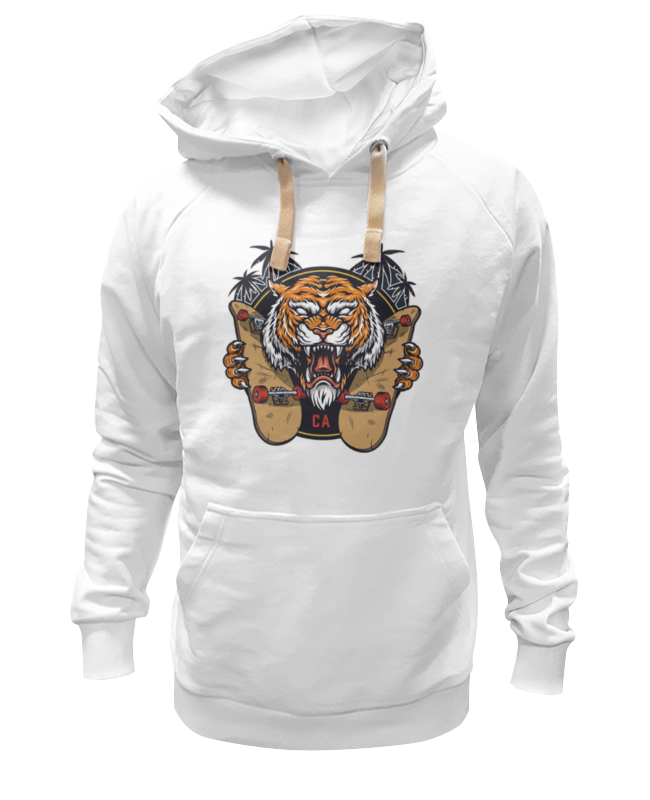 

Худи унисекс Printio Тигр крутой белое 3XL, Белый, Тигр крутой