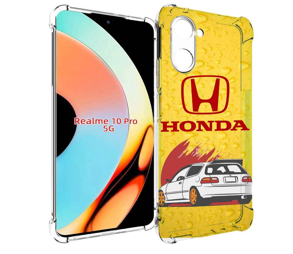 

Чехол бампер MyPads honda-motor для Realme 10 Pro противоударный, Прозрачный, Tocco