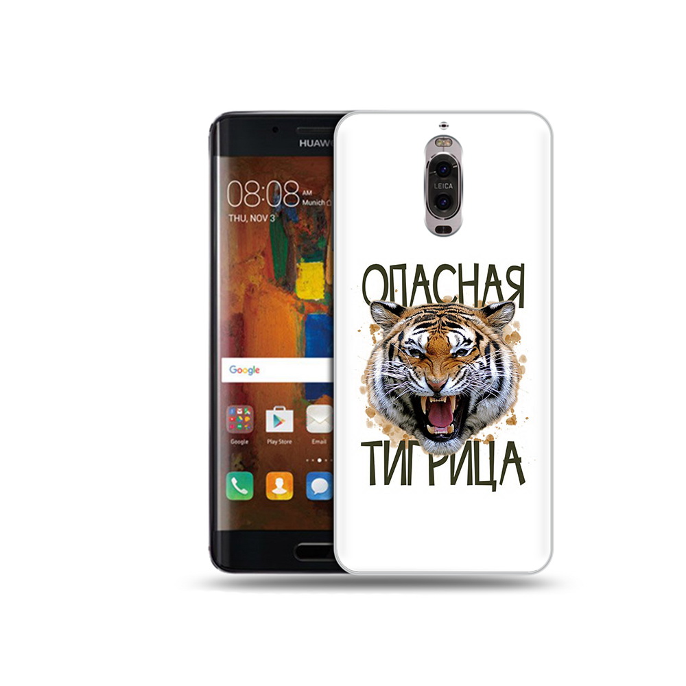 

Чехол MyPads Tocco для Huawei Mate 9 Pro опасная тигрица (PT50613.55.527), Прозрачный, Tocco
