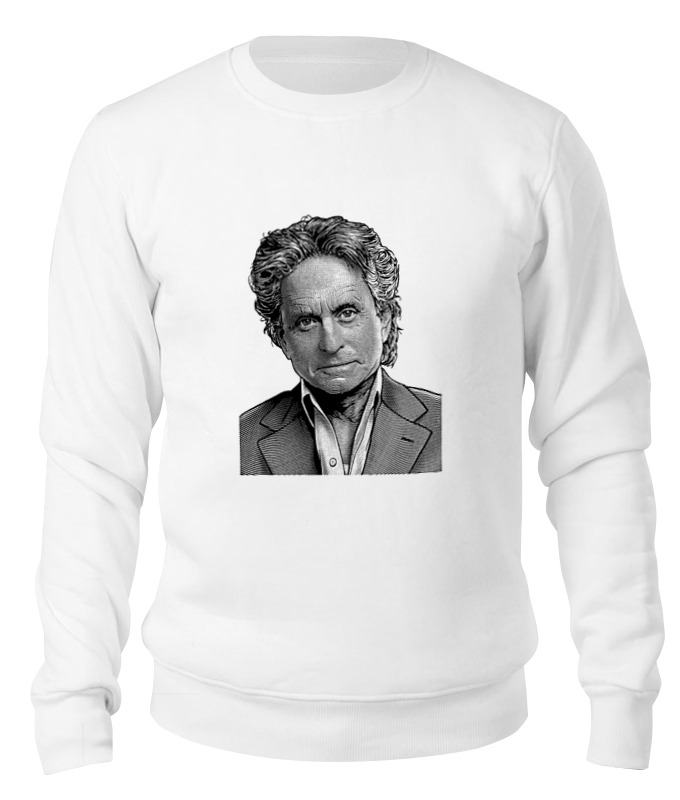 

Свитшот унисекс Printio Michael douglas белый L, Michael douglas