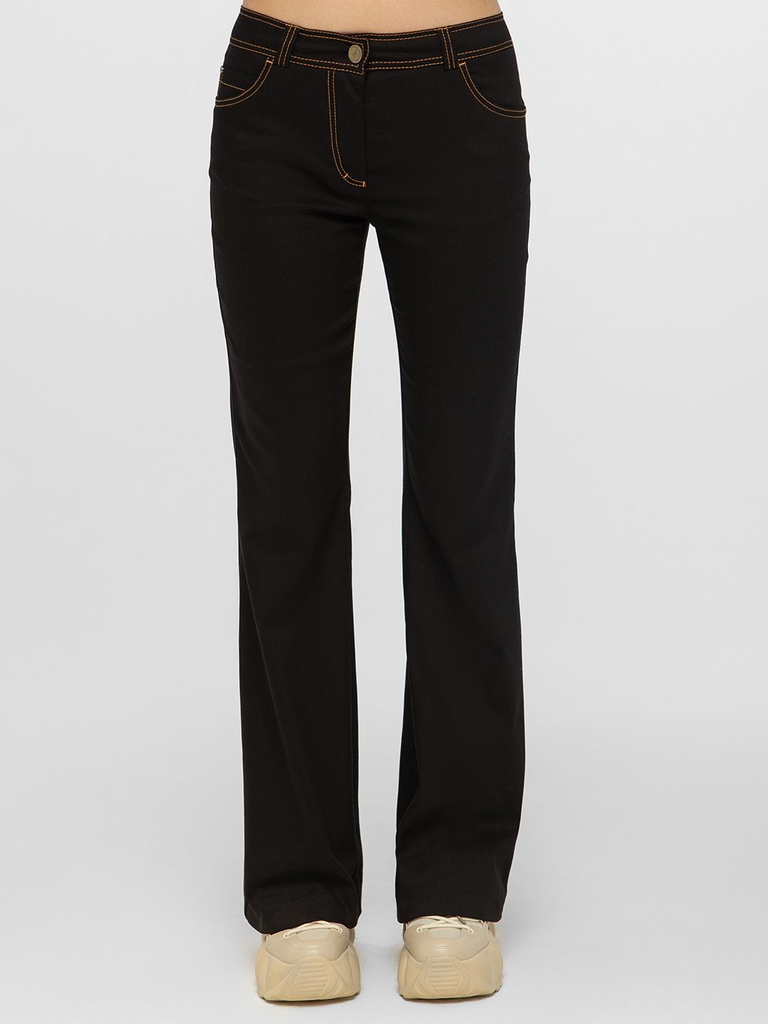 

Брюки женские Lo 18231005 черные 50 RU, Черный, 18231005