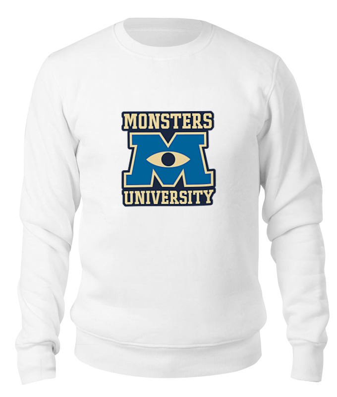 

Свитшот унисекс Printio Monsters university белый L, Monsters university