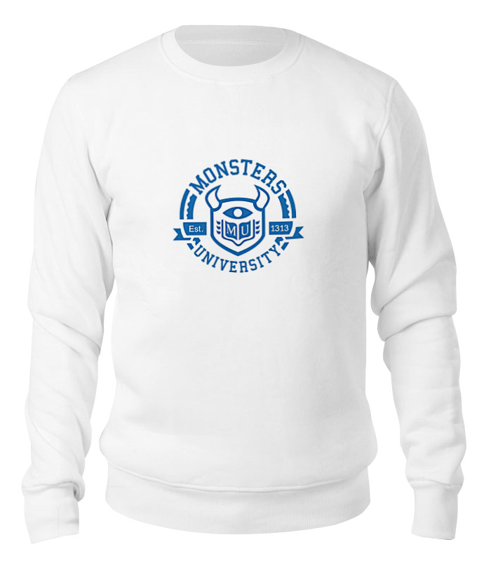 

Свитшот унисекс Printio Monsters university белый L, Monsters university