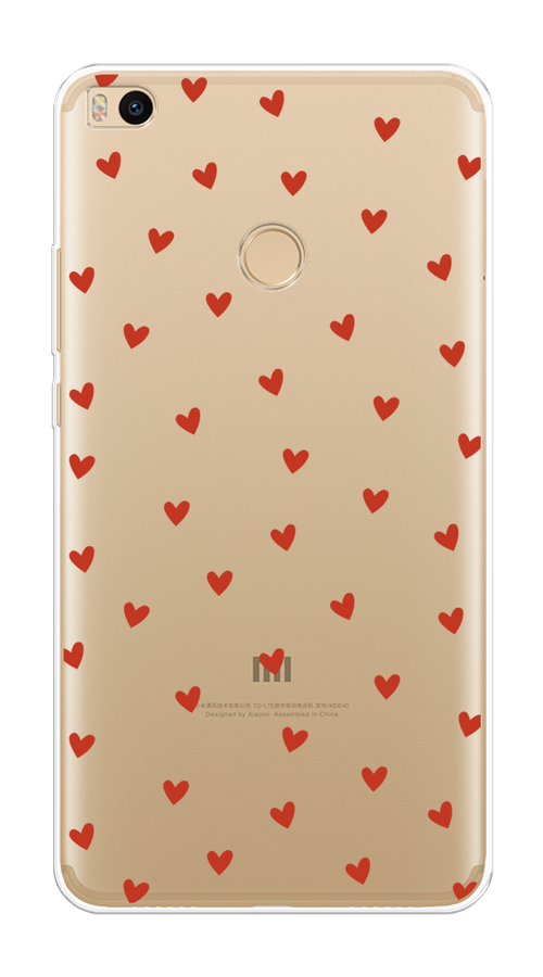 

Чехол на Xiaomi Mi Max 2 "Red hearts", Красный;прозрачный, 32150-1