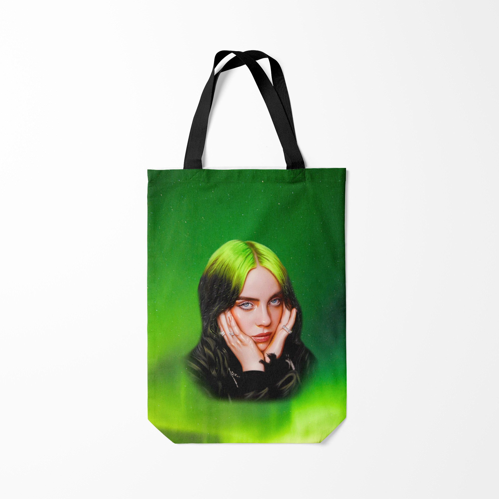 

Сумка шoппер унисекс Burnettie Billie Eilish Билли Айлиш, зеленый, Billie Eilish Билли Айлиш