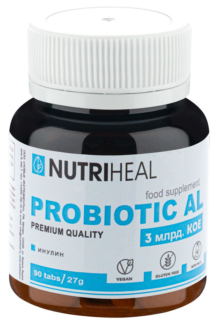 фото Nutriheal комлекс пробиотик топинамбур с инулином probiotic al, 90 таб