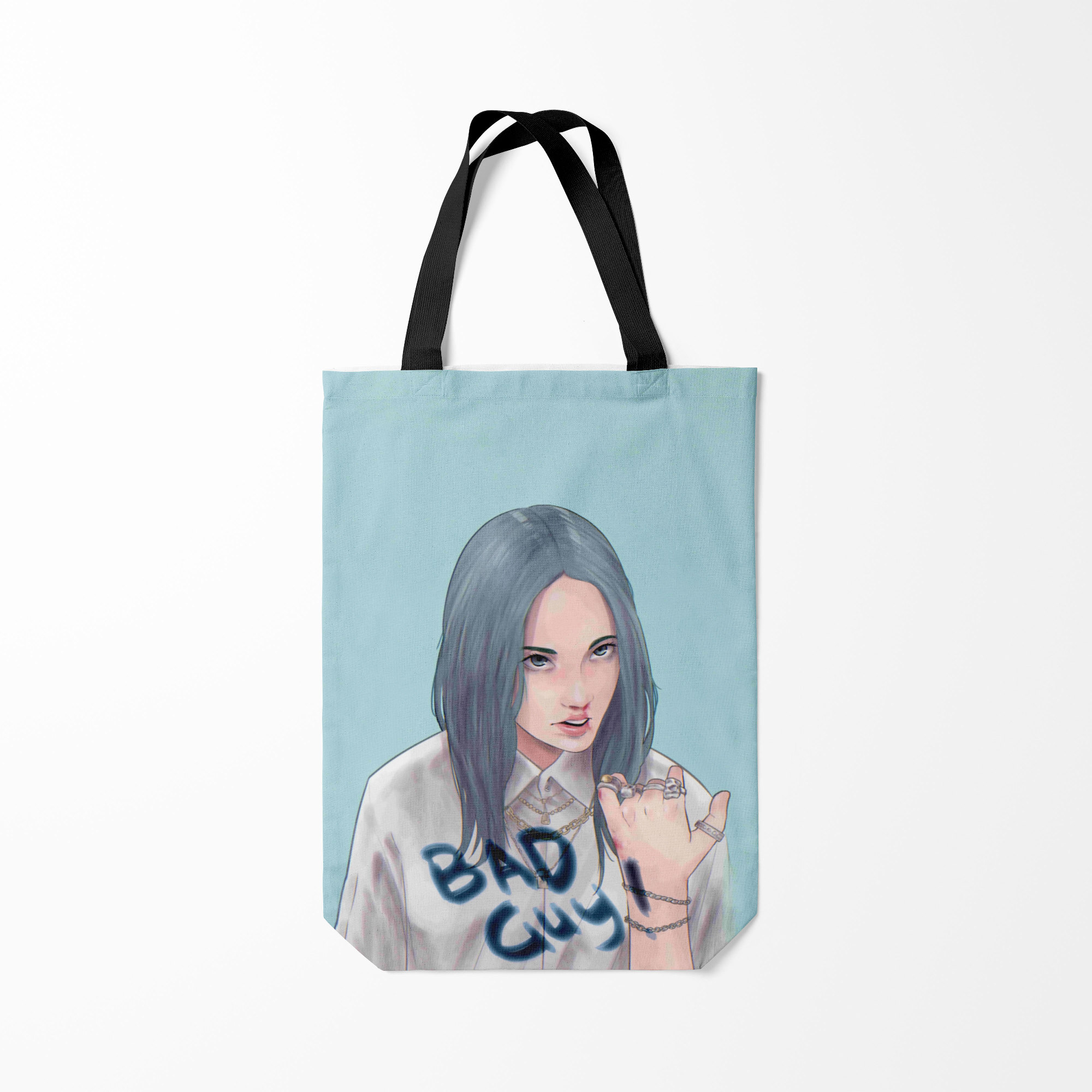 

Сумка шoппер унисекс Burnettie Billie Eilish, серый, Billie Eilish