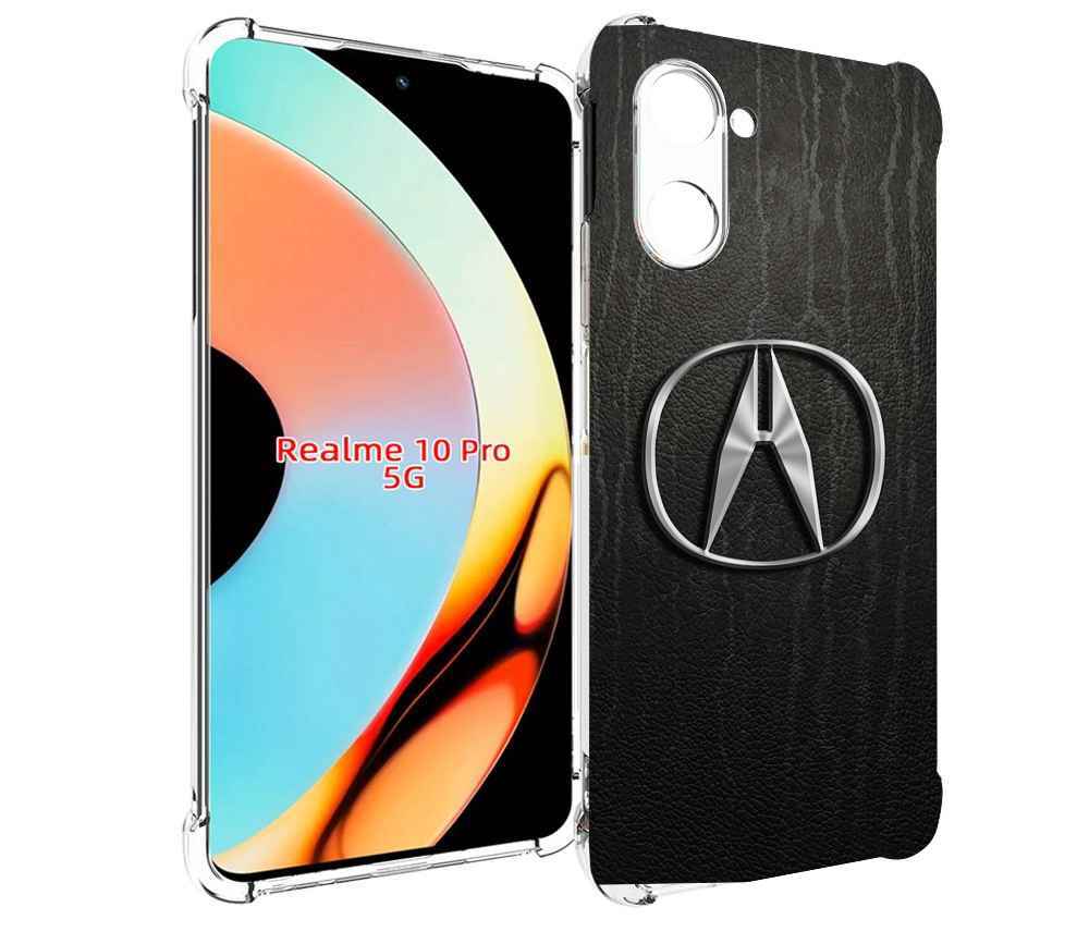 Чехол бампер MyPads acura-акура для Realme 10 Pro противоударный