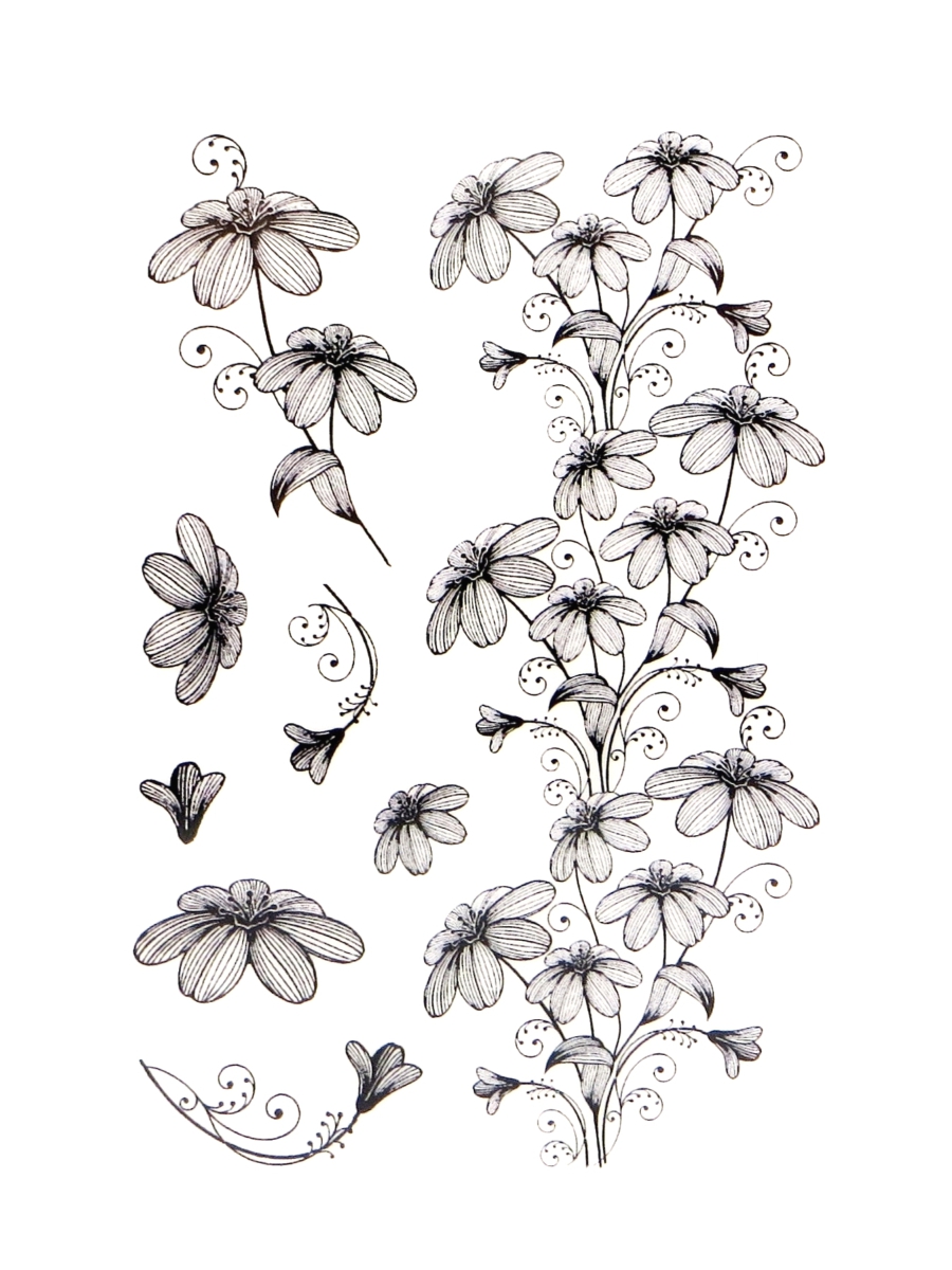 

Резиновый штамп «Woodcut Flowers», Deep Red 5x702014 10,1x15,2см, 5x702014
