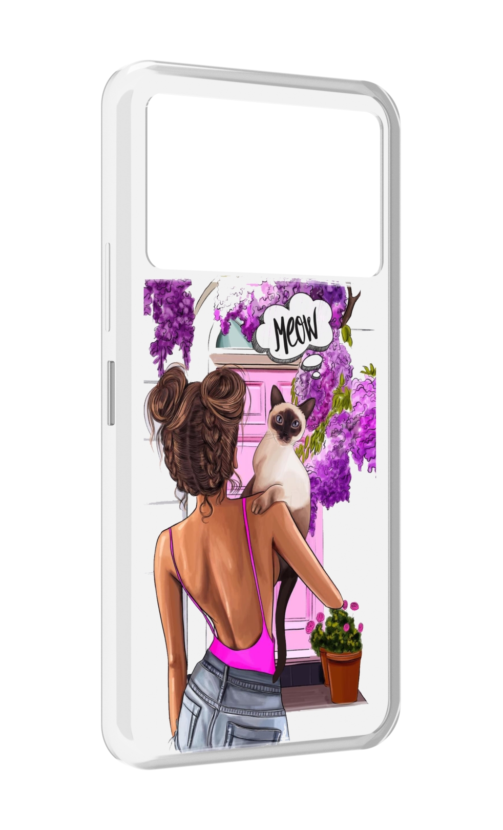 

Чехол MyPads Девушка-с-котиком женский для Infinix NOTE 12 VIP (X672), Прозрачный, Tocco