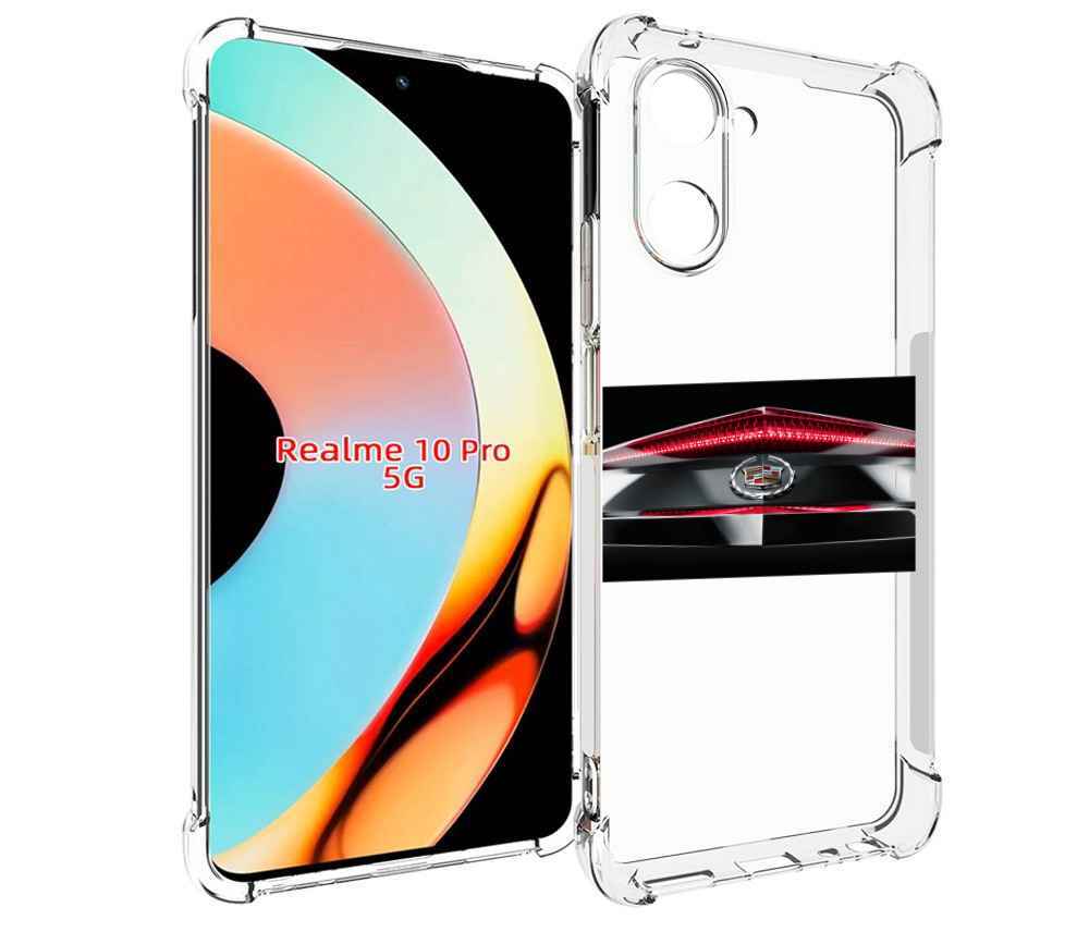 

Чехол бампер MyPads cadillac 3 мужской для Realme 10 Pro противо..., Прозрачный, Tocco
