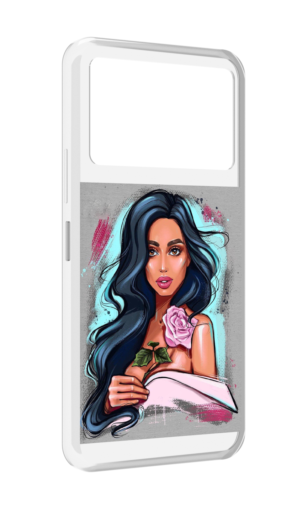 

Чехол MyPads Девушка-с-розовой-розочкой женский для Infinix NOTE 12 VIP (X672), Прозрачный, Tocco